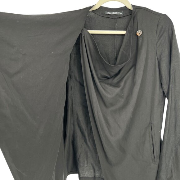 Blank NYC Drape Front Blazer Jacket Lightweight Black Size XS NWT - Picture 7 of 12